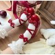 Sheep Puff Vintage Polka Dot Platform Shoes(Reservation/4 Colours/Full Payment Without Shipping)